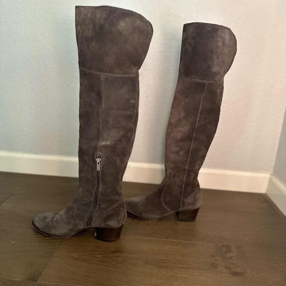 Over the Knee, suede leather Frye boots